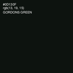 #0D130F - Gordons Green Color Image